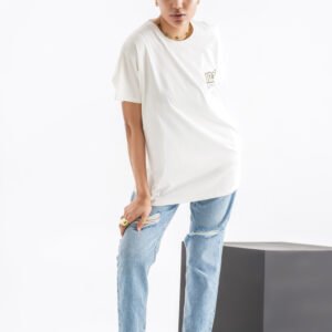 123 Nothing Oversized T-Shirt – Off-White (Front & Back Design)