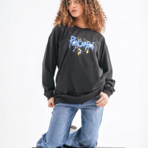Record Chaos Long Sleeve Shirt – Black (Front & Back Graphic Print)