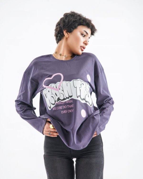 Urban Trip Long Sleeve Shirt – Violet Purple (Graphic Street Print) - Image 2