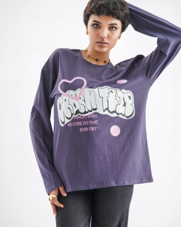 Urban Trip Long Sleeve Shirt – Violet Purple (Graphic Street Print) - Image 3