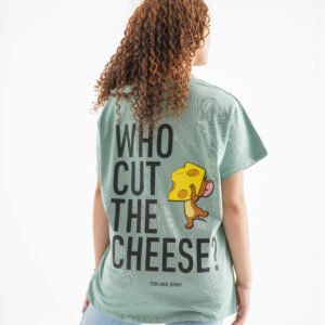 Tom and Jerry “Who Cut the Cheese?” Oversized T-Shirt – Mint Green (Front & Back Design)