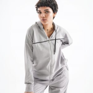 Steel Calm Tracksuit Set – Light Grey (Two-Piece Hoodie & Pants)