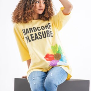Hardcore Pleasure Oversized T-Shirt – Yellow