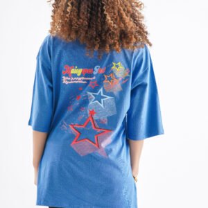 Maicy Epes Best Oversized T-Shirt – Sky Blue (Front & Back Design)