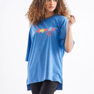 Maicy Epes Best Oversized T-Shirt – Sky Blue (Front & Back Design)