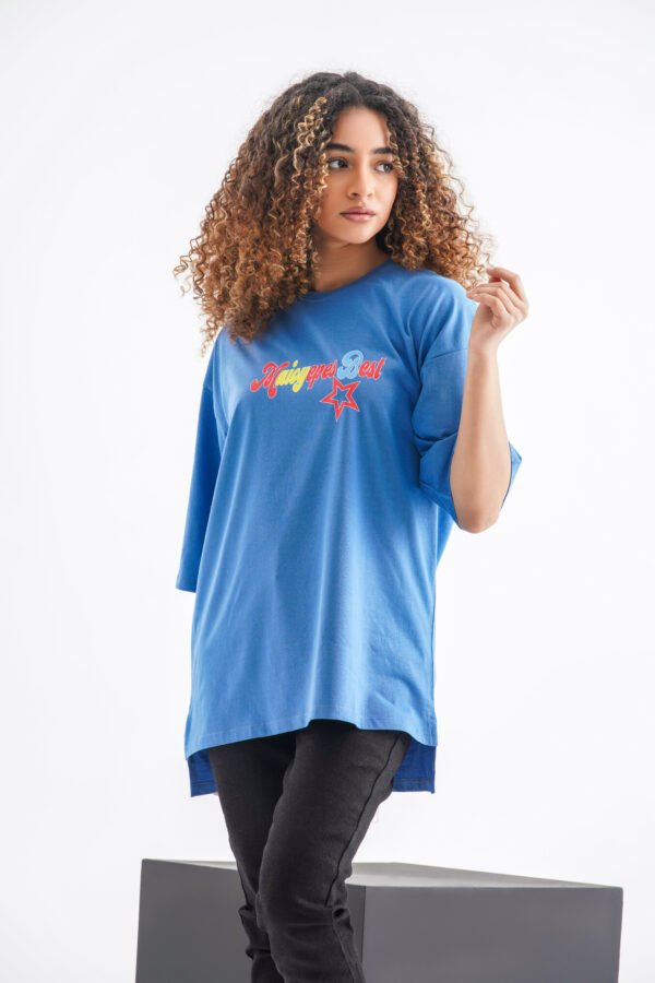 Maicy Epes Best Oversized T-Shirt – Sky Blue (Front & Back Design)