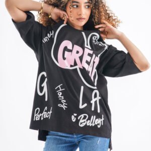 Great LA Oversized T-Shirt – Black