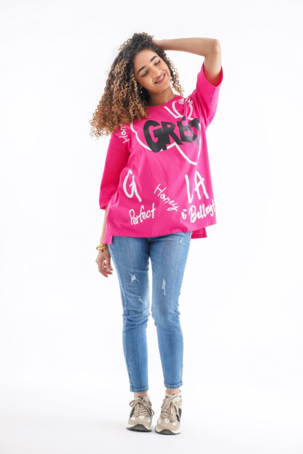 Great LA Oversized T-Shirt – Pink