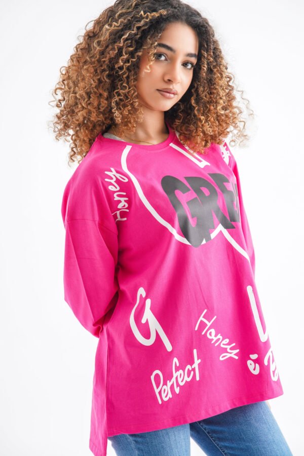Great LA Oversized T-Shirt – Pink - Image 3