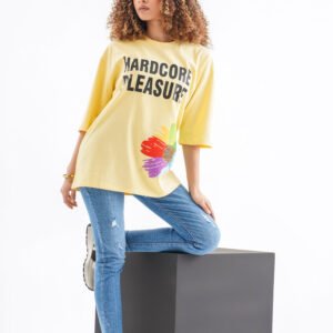 Hardcore Pleasure Oversized T-Shirt – Yellow