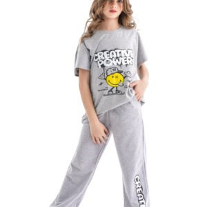 Creative Power Set – Heather Grey (Graphic Tee & Joggers)
