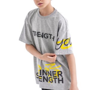 Inner Strength Urban Set – Grey (Graphic Tee & Shorts)