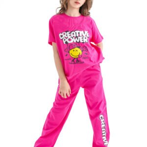 Creative Power Set – Hot Pink (Character Graphic Tee & Pants)
