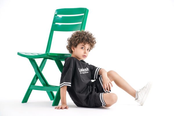 Laboosh 100% Famous Set – Black (Statement Graphic Tee & Shorts) - Image 4