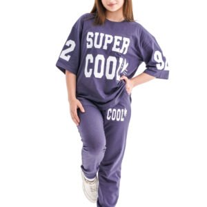 Super Cool Active Set – Navy (Oversized Tee & Joggers)