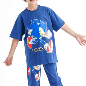 Sonic Speed Style Set – Blue (Character Graphic Tee & Pants)